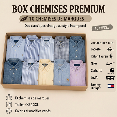 Box de 10 chemises vintage sans prix