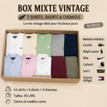 Box mixte vintage de 10 pièces, t-shirts, shorts et chemises